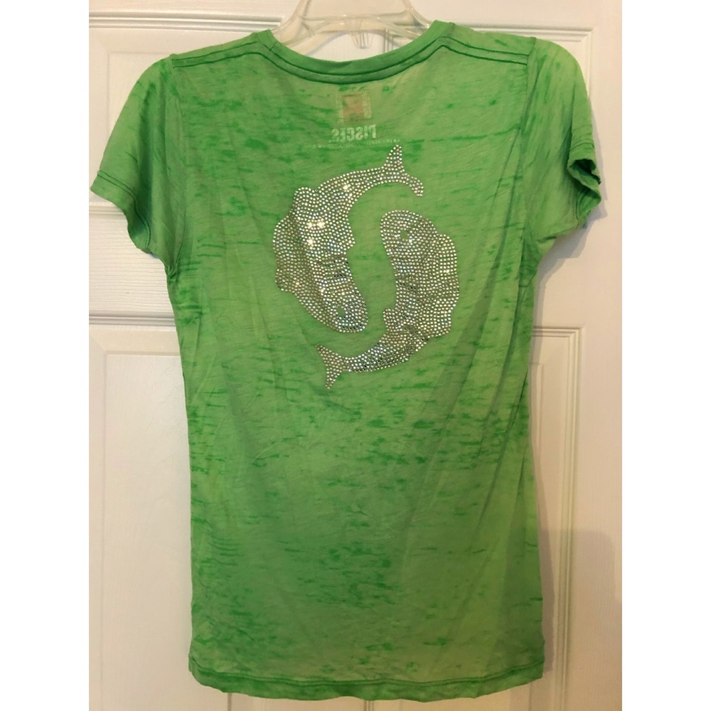 Vintage E.VIL zodiac Pisces shirt w/ rhinestones